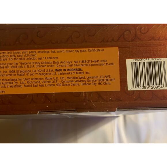 Brand New Vintage Captain Hook Doll - Picture 4 of 8